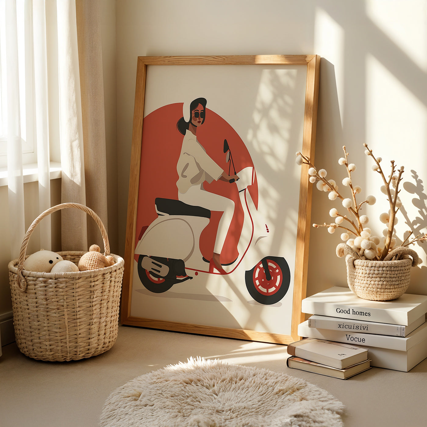 Boho Art Painting in a Lifestyle Setting