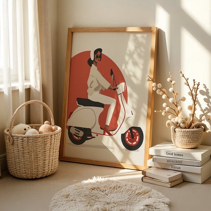 Boho Art Painting in a Lifestyle Setting