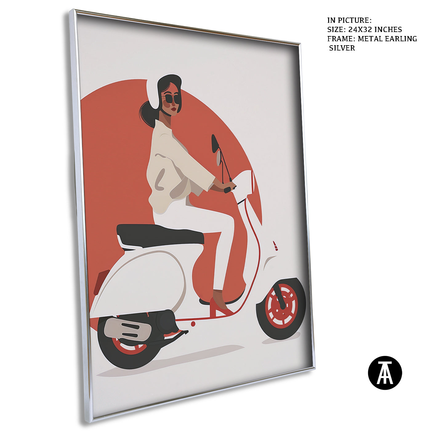 Artwork in Metal Earling Silver Frame