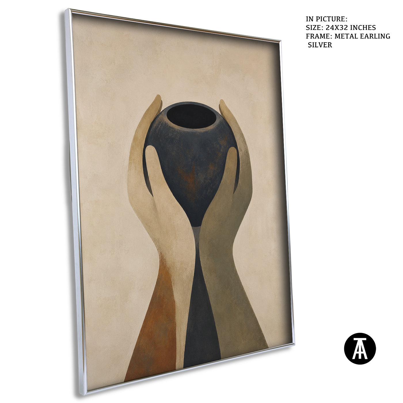 Artwork in Metal Earling Silver Frame