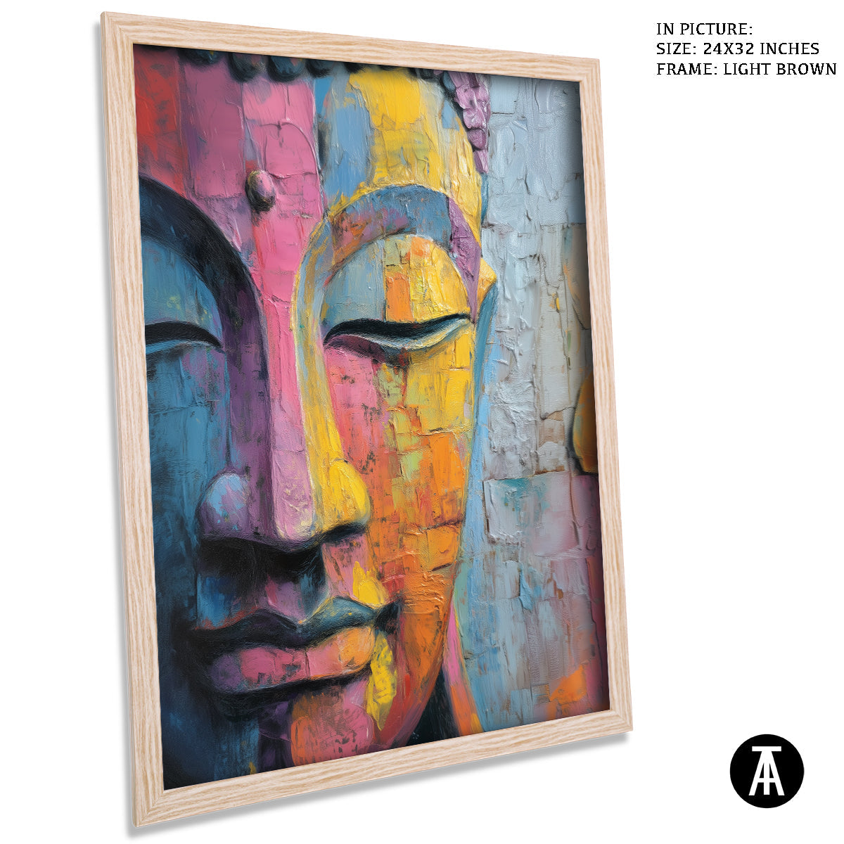 Artwork in Dark Brown Frame