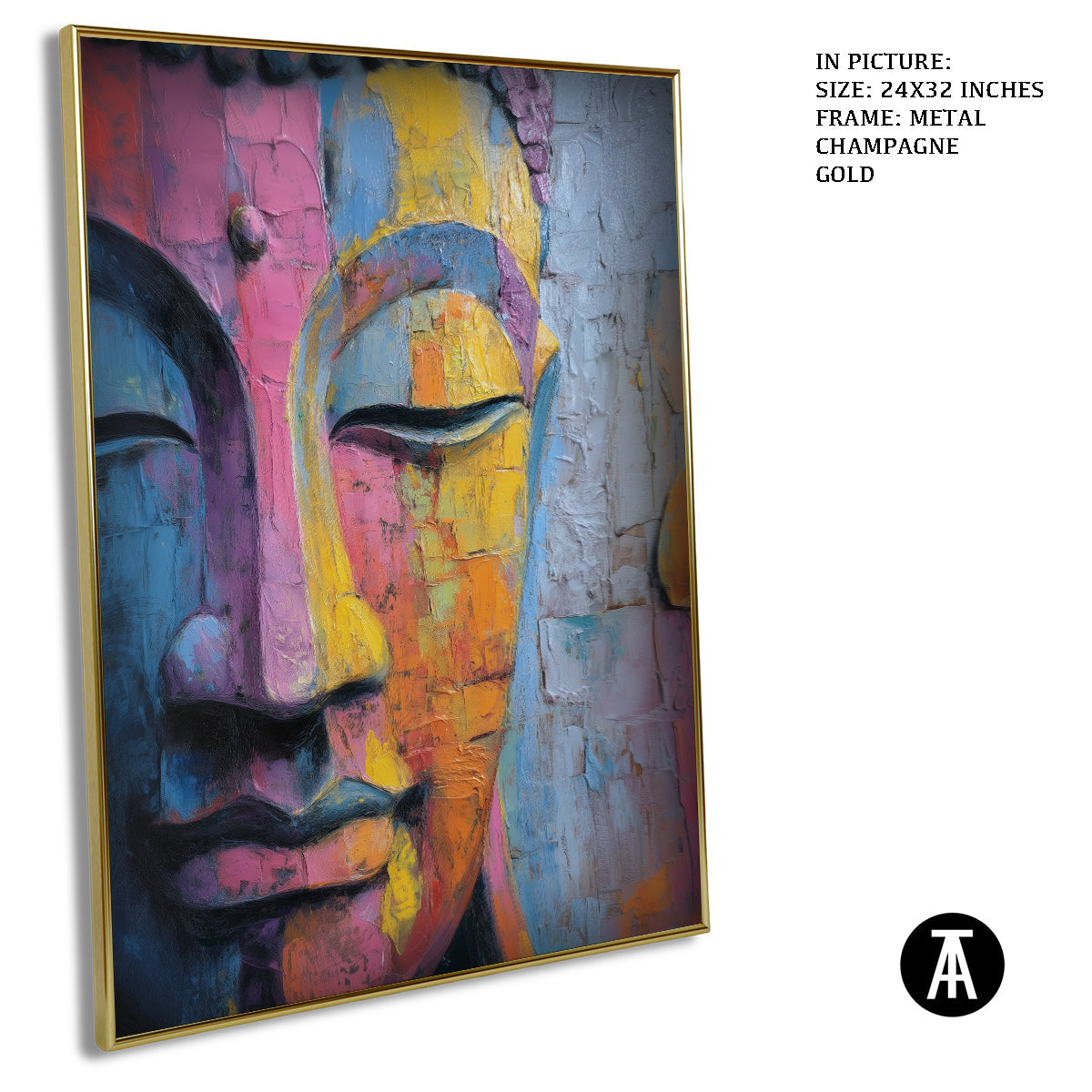 Artwork in Light Brown Frame