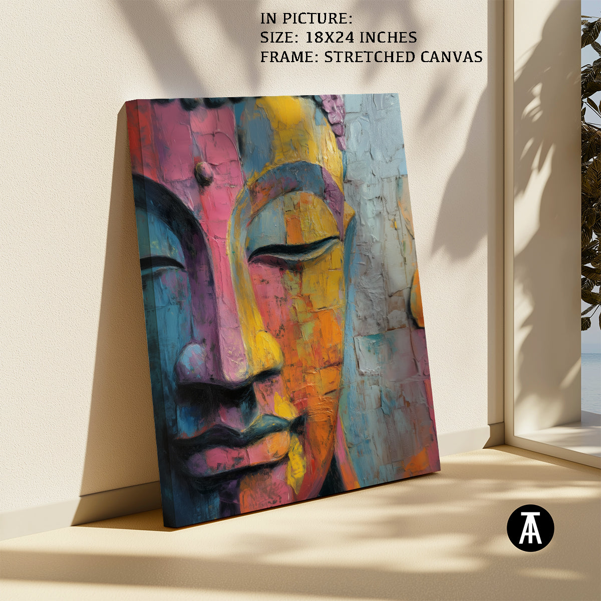 Artwork in Natural Wood Frame