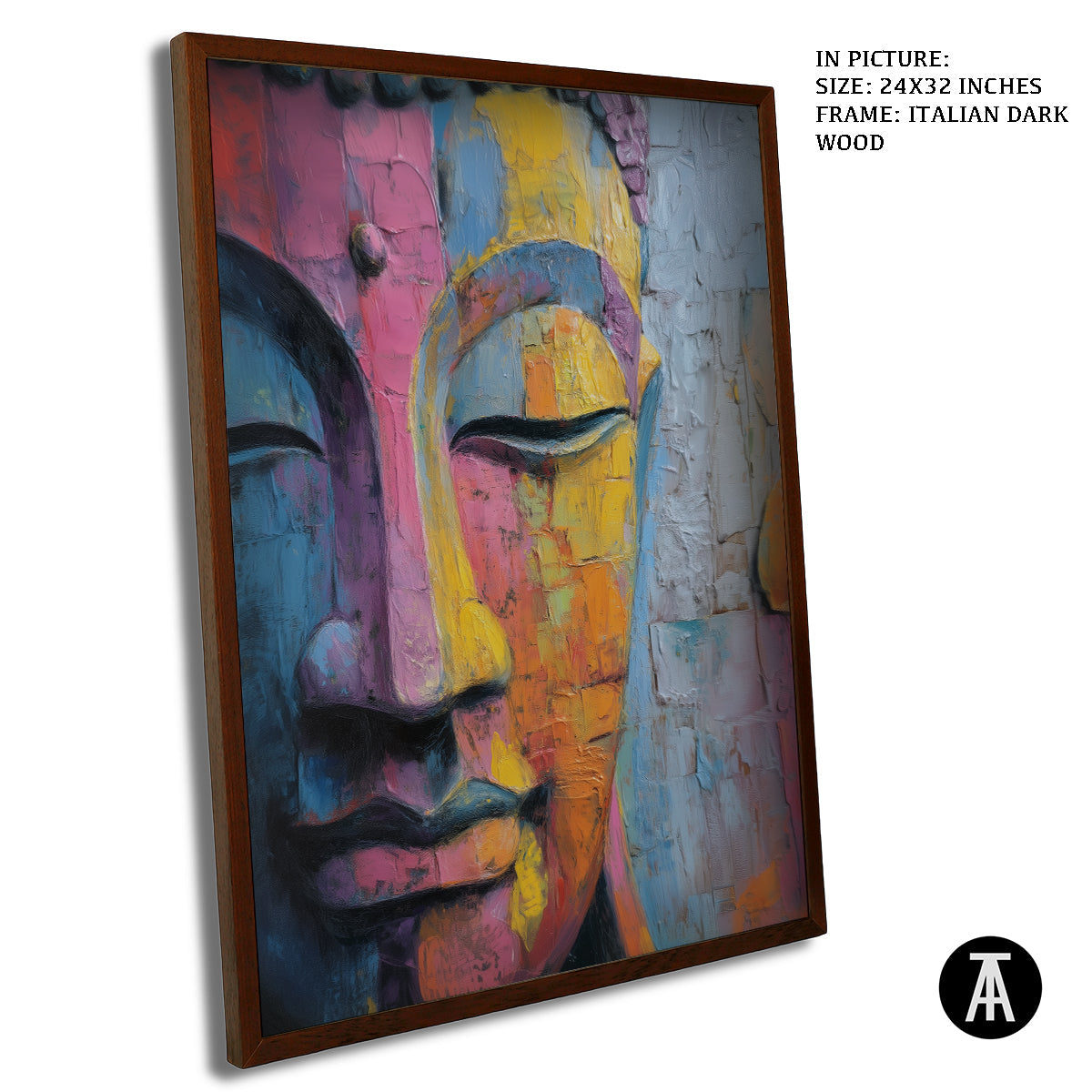 Artwork in Dark Wood Frame