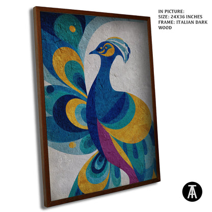 Artwork in Dark Wood Frame