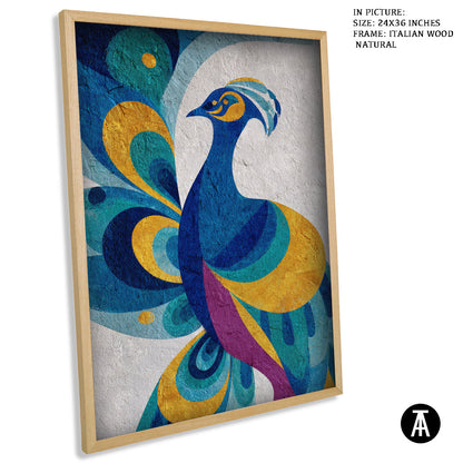 Artwork in Natural Wood Frame