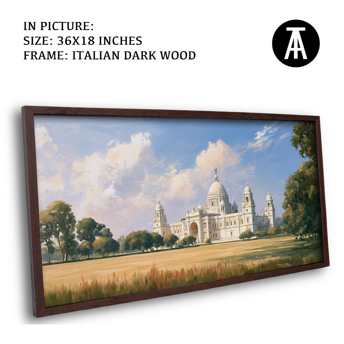 Artwork in Dark Wood Frame