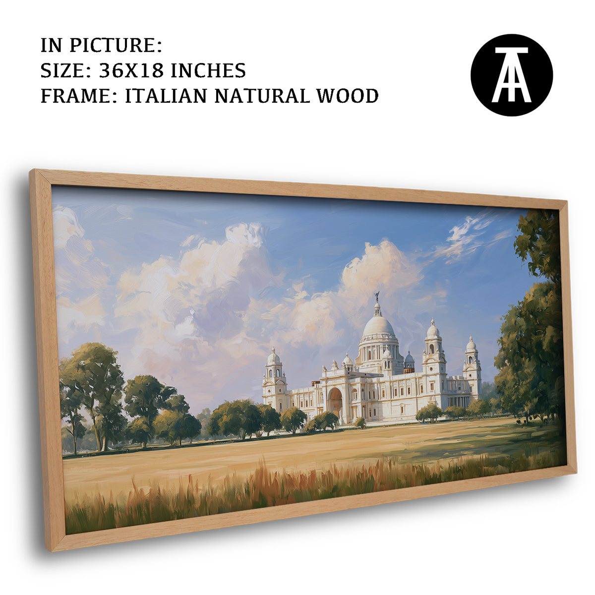 Artwork in Natural Wood Frame