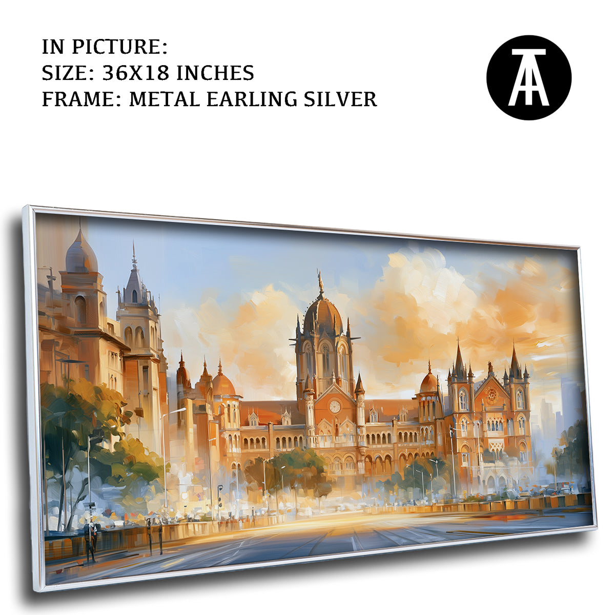 Artwork in Metal Earling Silver Frame