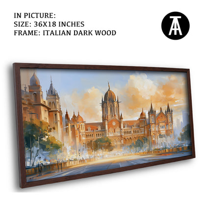 Artwork in Dark Wood Frame