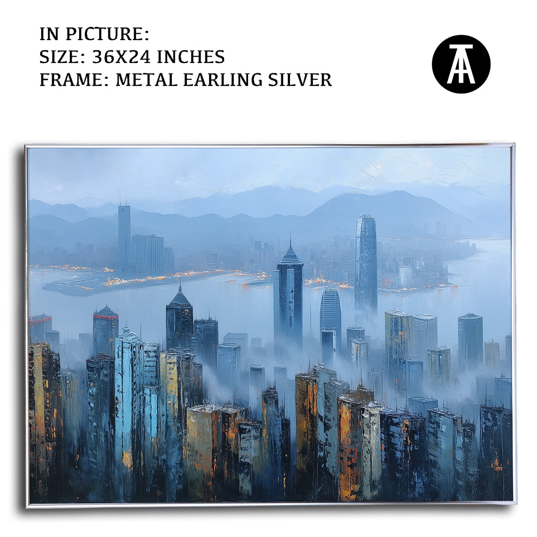Artwork in Metal Earling Silver Frame
