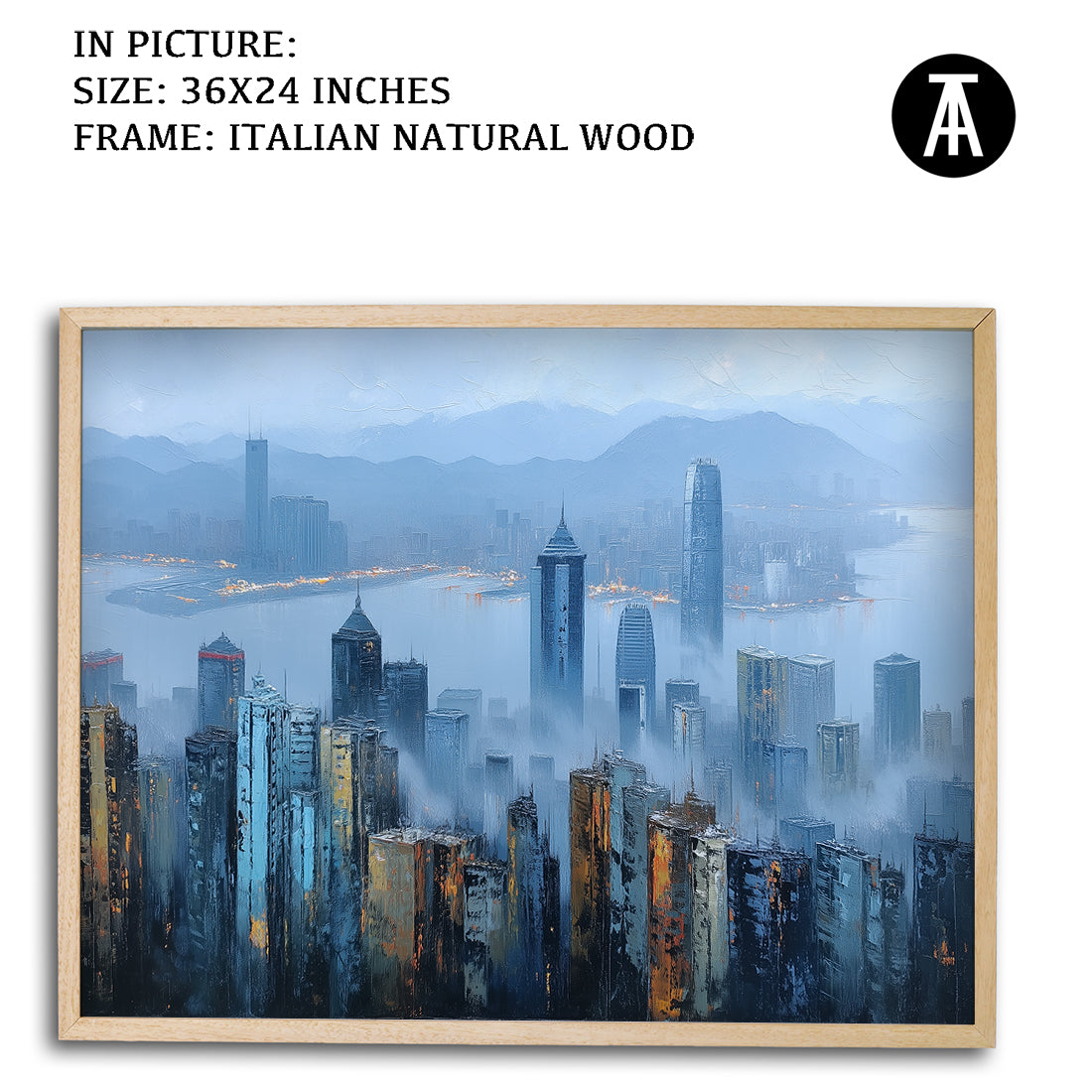 Artwork in Natural Wood Frame