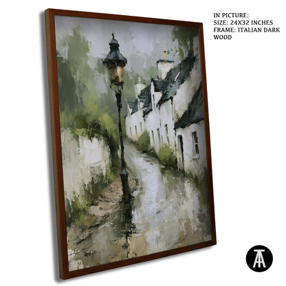 Artwork in Dark Wood Frame