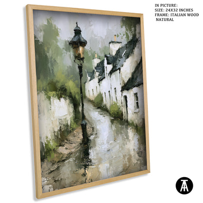 Artwork in Natural Wood Frame