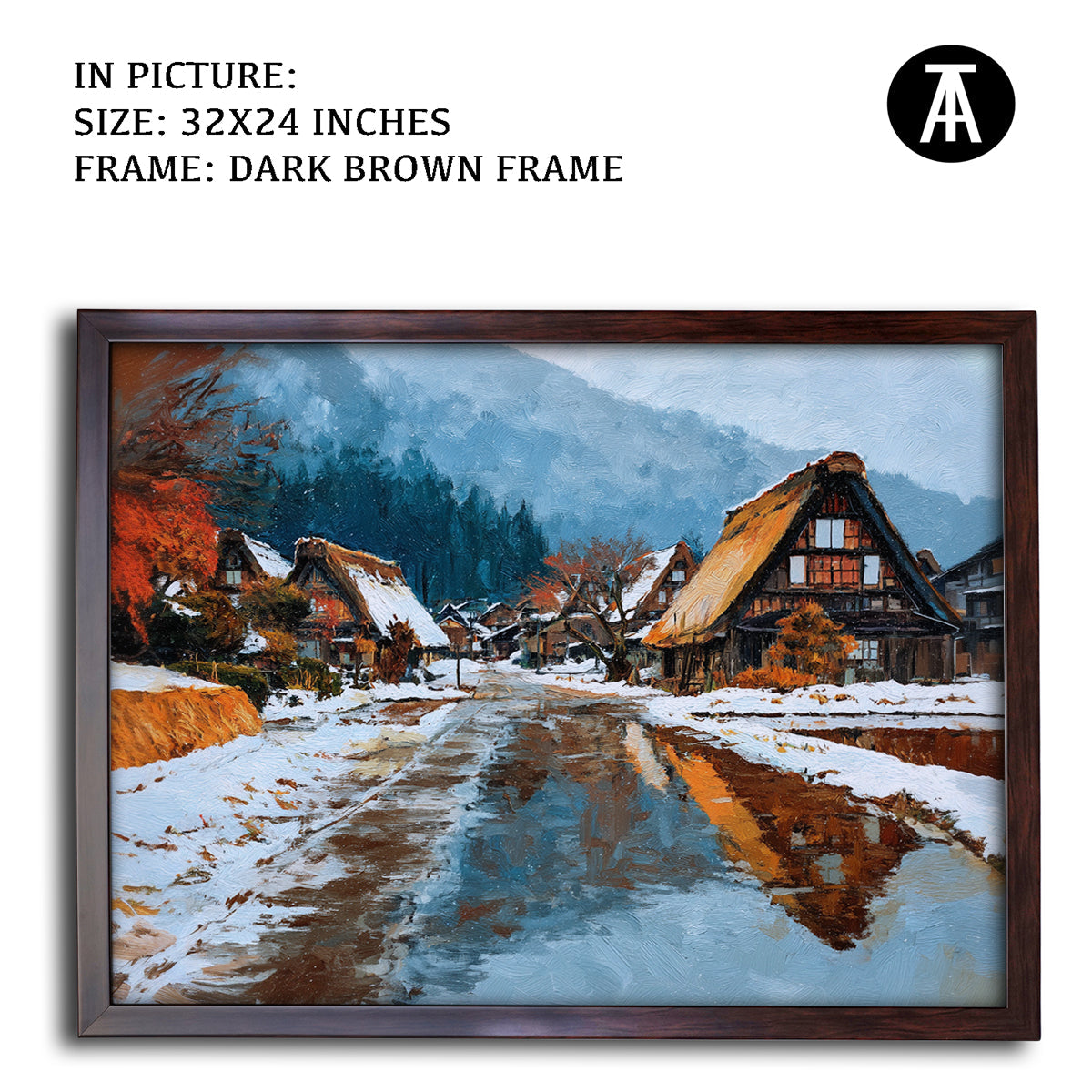 Artwork in Metal Champagne Gold Frame