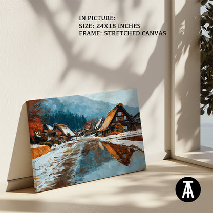 Artwork in Natural Wood Frame