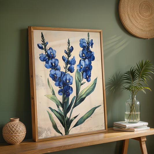 Vintage Blue Flowers by Fleurs de la Terre