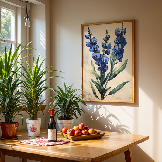 Floral Artwork in a Lifestyle Setting