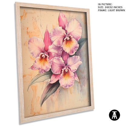 Sample Artwork in Light Brown Frame