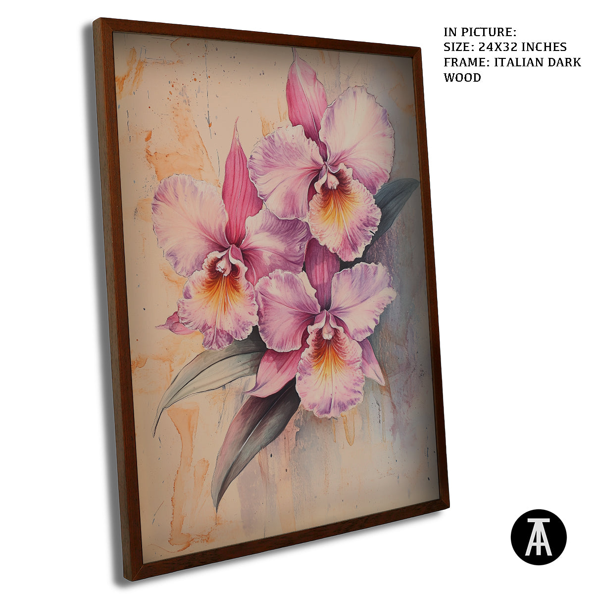 Sample Artwork in Italian Wood Framing Dark