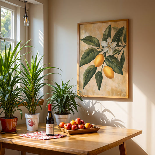 Floral Artwork in a Lifestyle Setting