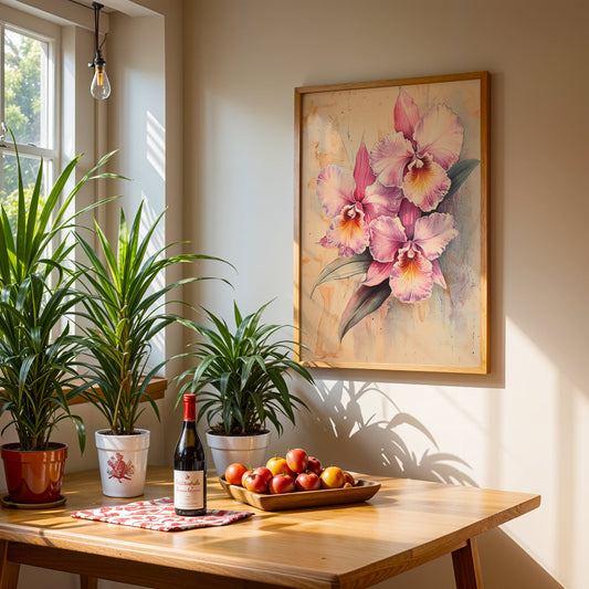 Floral Artwork in a Lifestyle Setting
