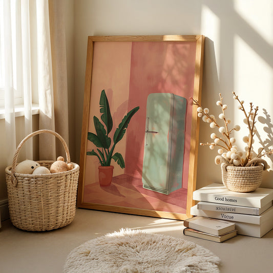 Boho Art Painting in a Lifestyle Setting