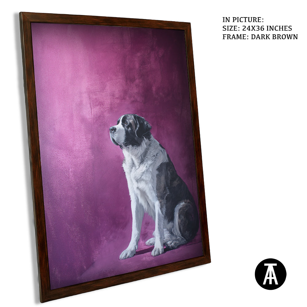 Artwork in Dark Brown Frame