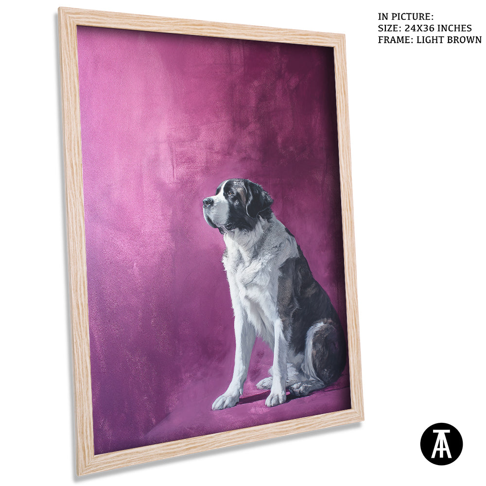 Artwork in Light Brown Frame