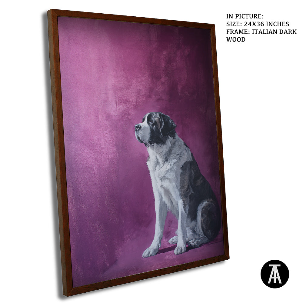 Artwork in Dark Wood Frame