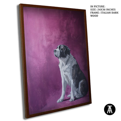 Artwork in Dark Wood Frame