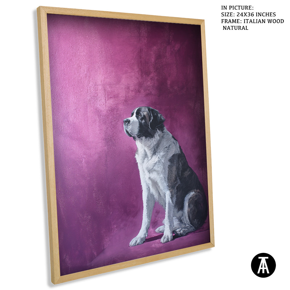 Artwork in Natural Wood Frame