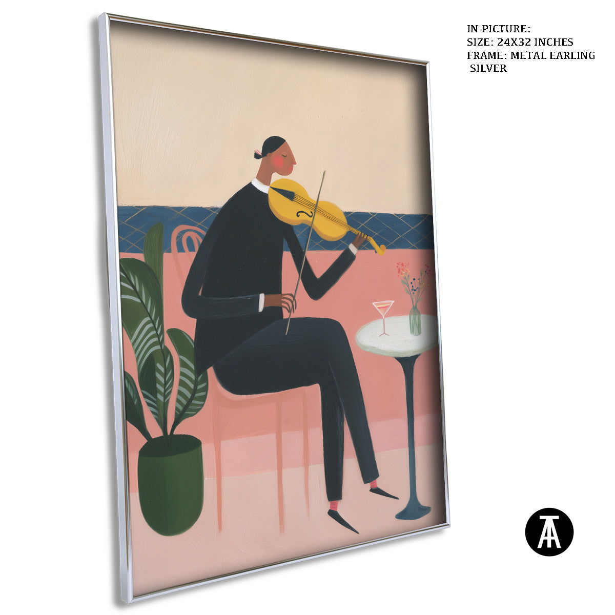 Artwork in Metal Earling Silver Frame