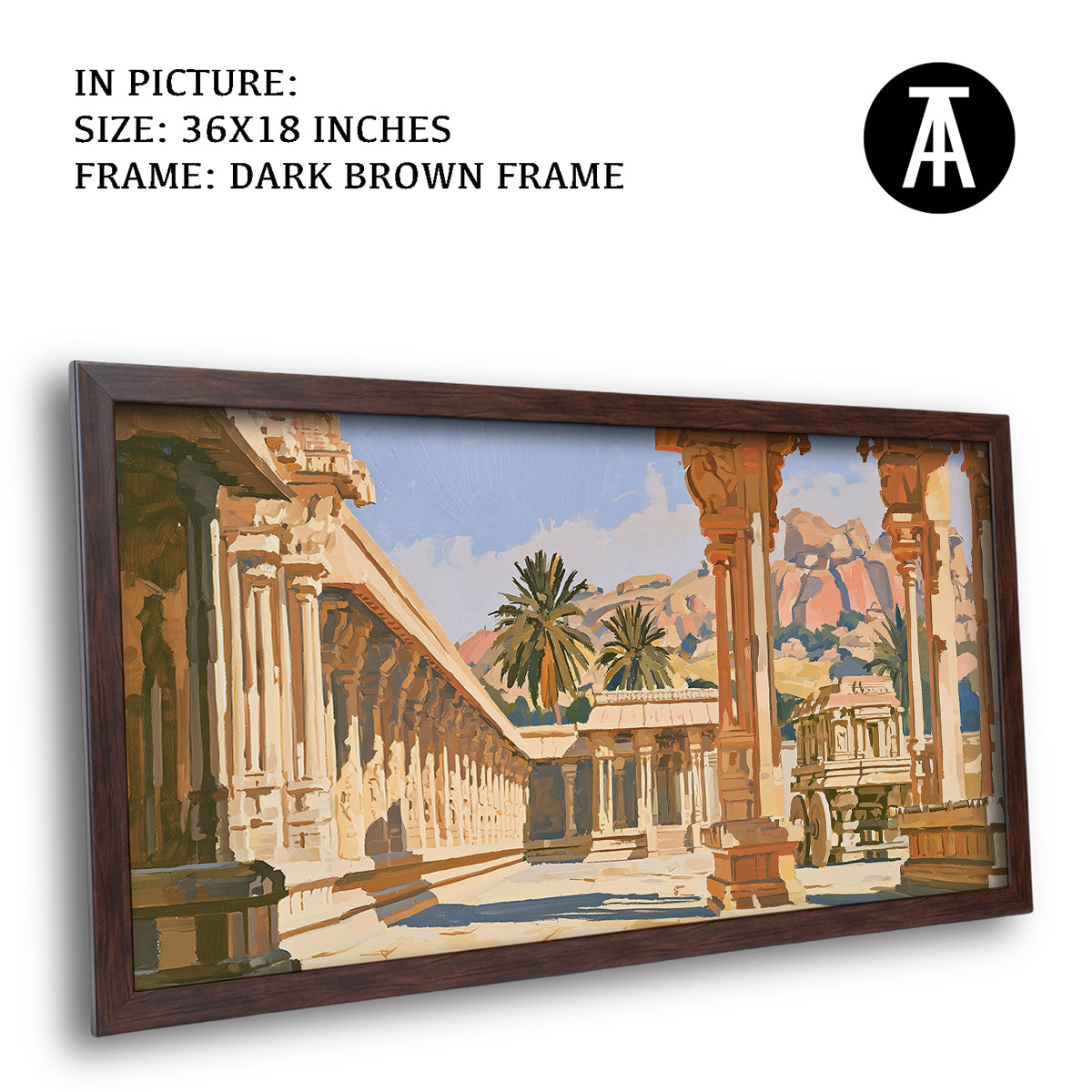 Artwork in Dark Brown Frame