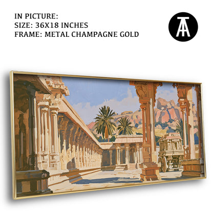 Artwork in Metal Champagne Gold Frame