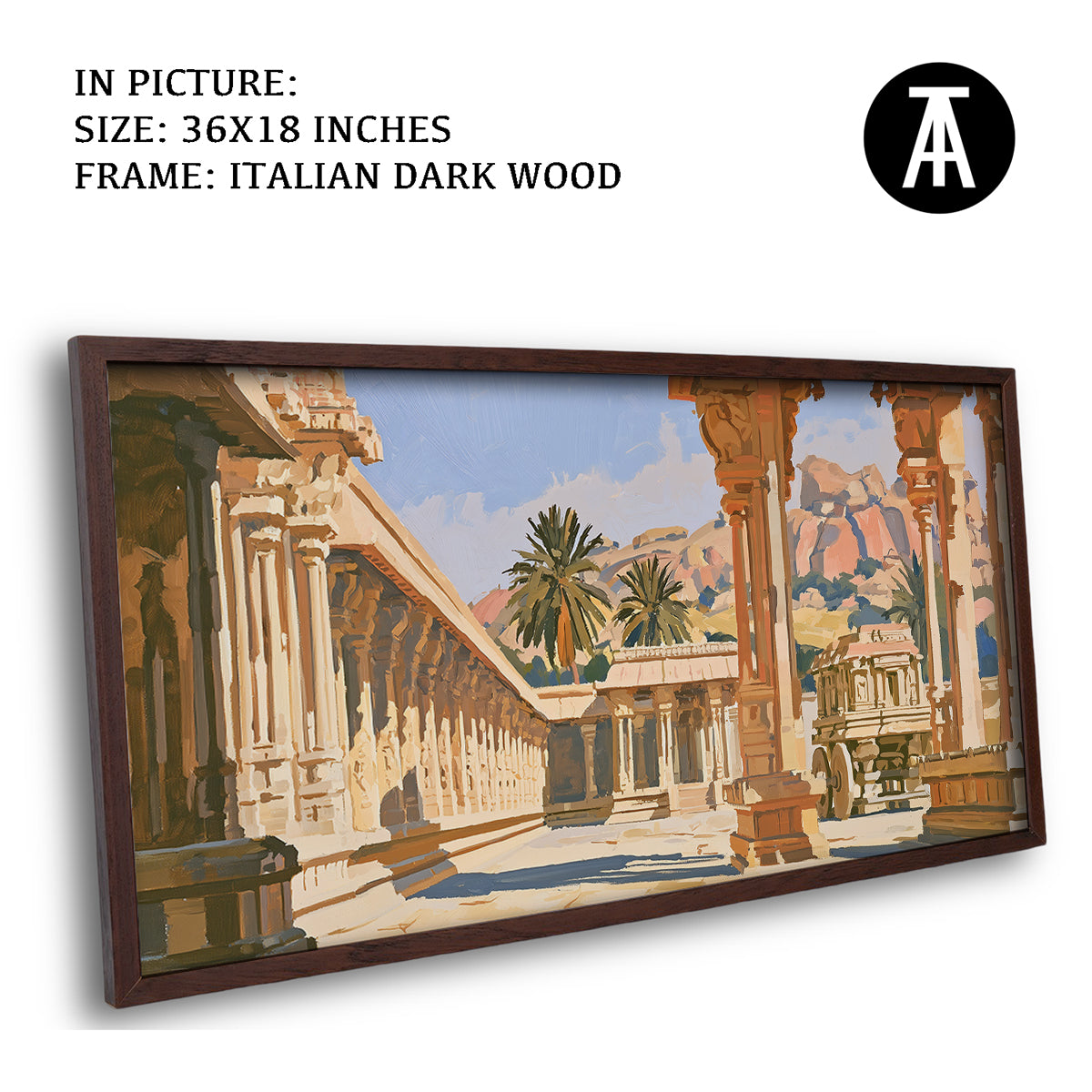 Artwork in Dark Wood Frame