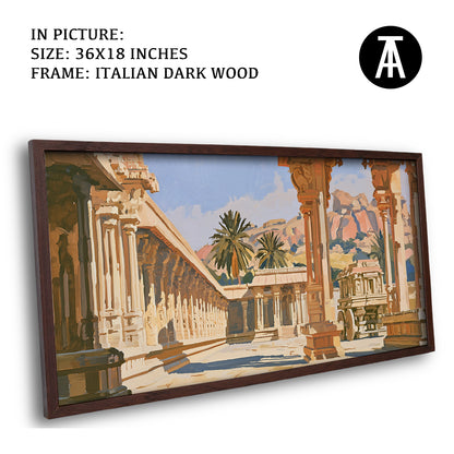 Artwork in Dark Wood Frame