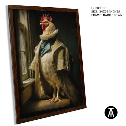 Artwork in Dark Brown Frame