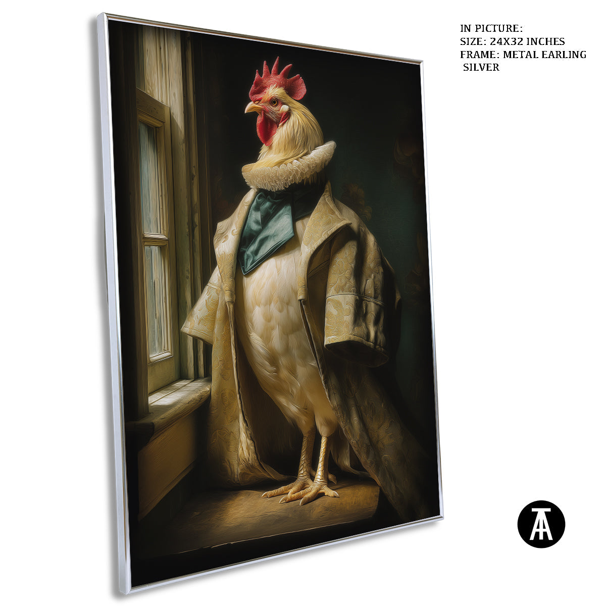 Artwork in Metal Earling Silver Frame