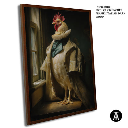 Artwork in Dark Wood Frame