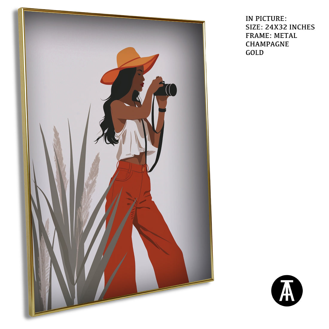 Sample Artwork in Champagne gold Metal Frame