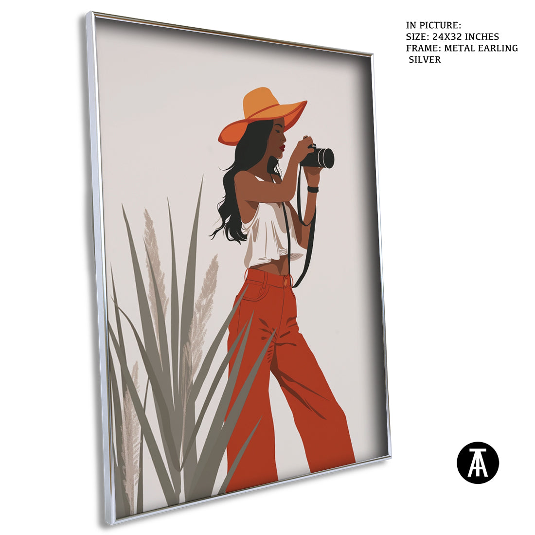 Sample Artwork in Earling Silver Metal Frame