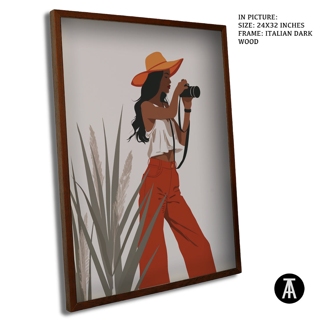 Sample Artwork in Italian Wood Framing Dark