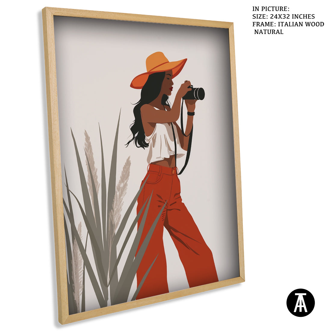 Sample Artwork in Italian Wood Framing Natural