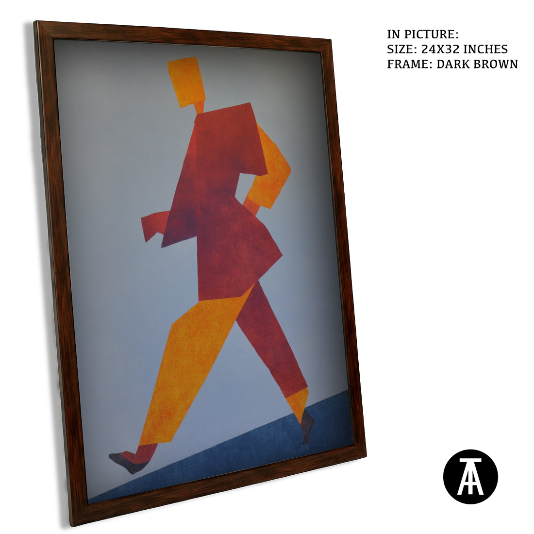 Artwork in Dark Brown Frame