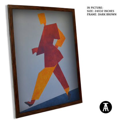 Artwork in Dark Brown Frame