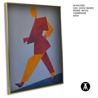 Artwork in Metal Champagne Gold Frame