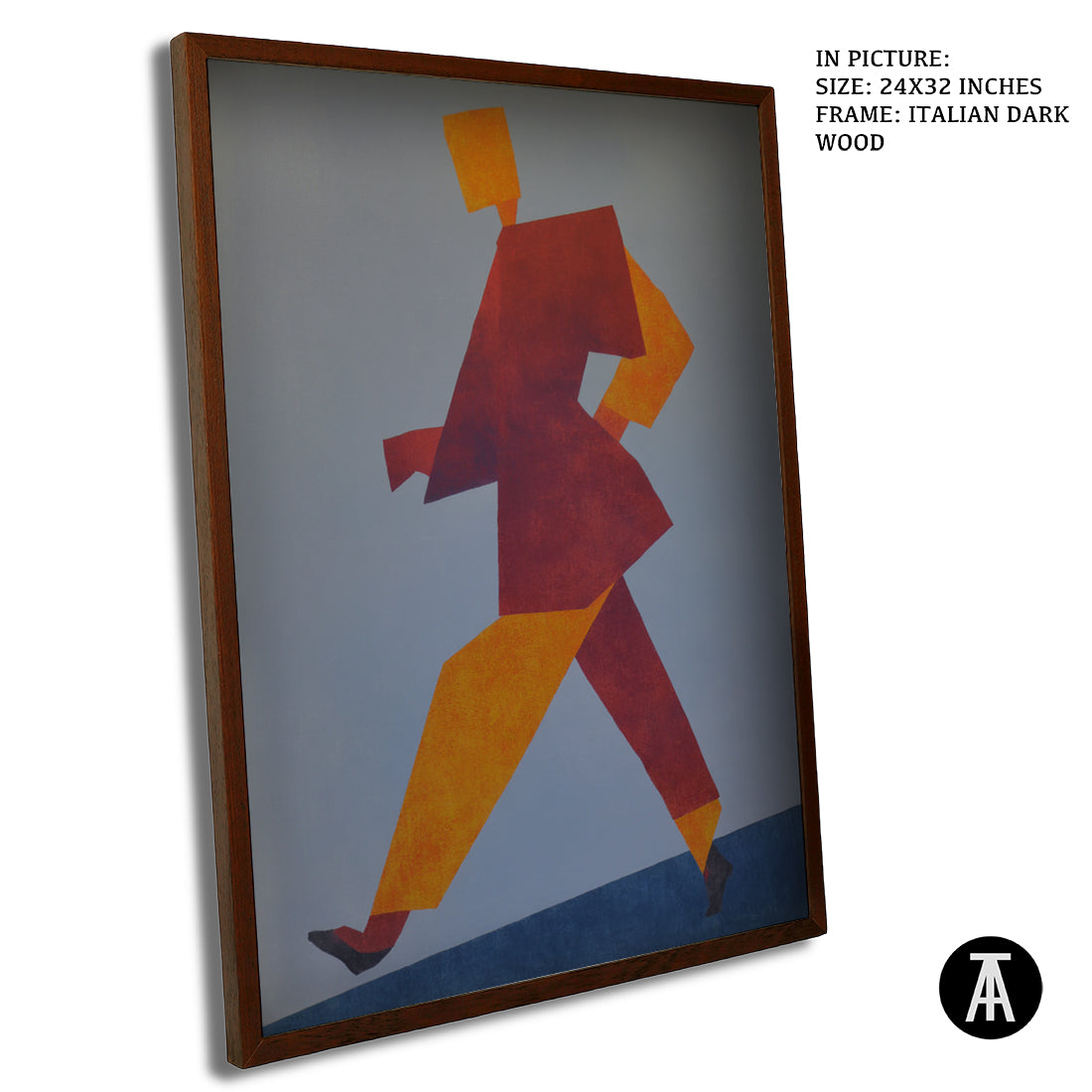 Artwork in Dark Wood Frame