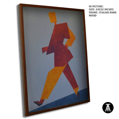 Artwork in Dark Wood Frame