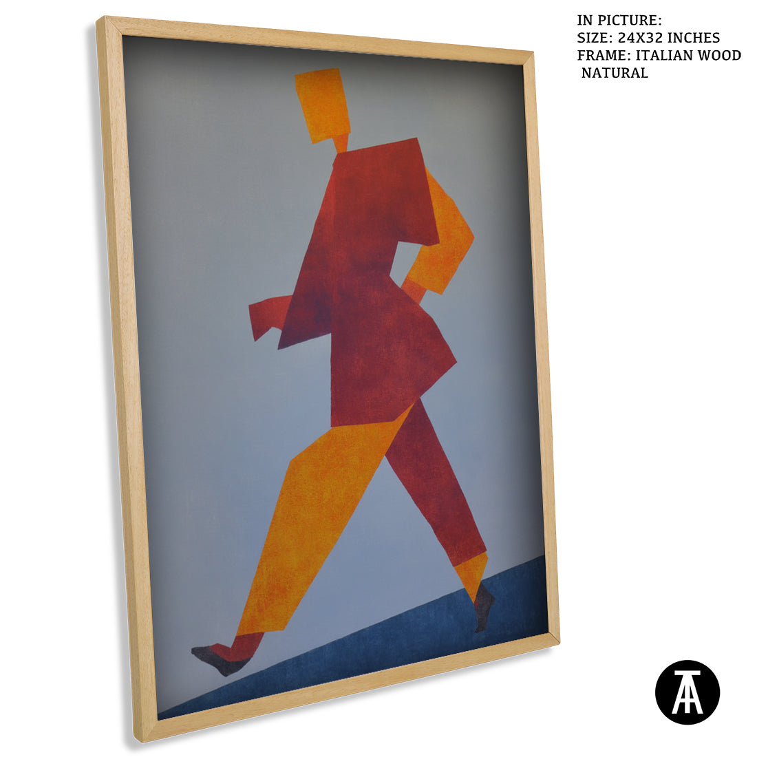 Artwork in Natural Wood Frame